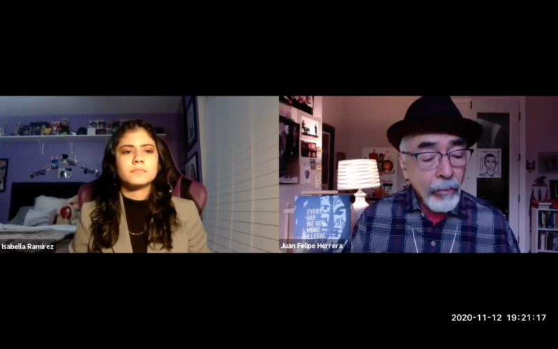 Isabella Ramirez and Juan Felipe Herrera US Poet Laureate 2015 2017